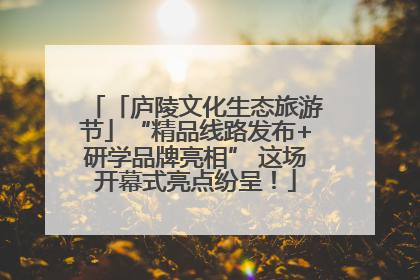 「庐陵文化生态旅游节」“精品线路发布+研学品牌亮相” 这场开幕式亮点纷呈！