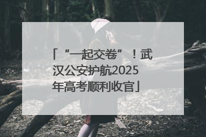 “一起交卷”！武汉公安护航2025年高考顺利收官