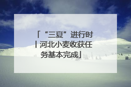 “三夏”进行时丨河北小麦收获任务基本完成
