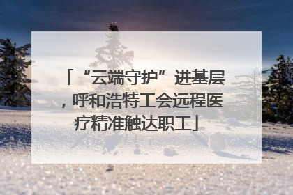 “云端守护”进基层，呼和浩特工会远程医疗精准触达职工