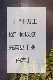 “千万工程”何以点亮嵩县千业百态