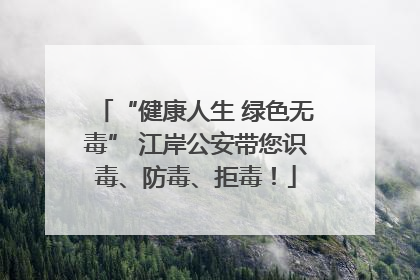 “健康人生 绿色无毒” 江岸公安带您识毒、防毒、拒毒！
