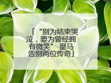 “别为结束哭泣，要为曾经拥有微笑” 皇马告别两位传奇