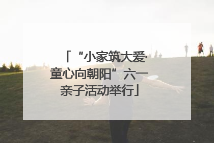 “小家筑大爱·童心向朝阳”六一亲子活动举行