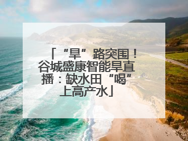 “旱”路突围！谷城盛康智能旱直播：缺水田“喝”上高产水