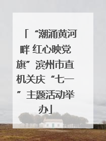 “潮涌黄河畔 红心映党旗”滨州市直机关庆“七一”主题活动举办