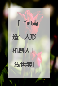 “河南造”人形机器人上线售卖