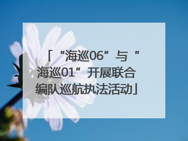 “海巡06”与“海巡01”开展联合编队巡航执法活动