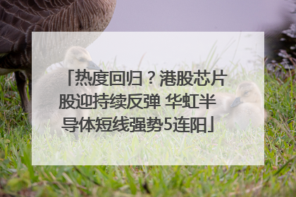热度回归？港股芯片股迎持续反弹 华虹半导体短线强势5连阳