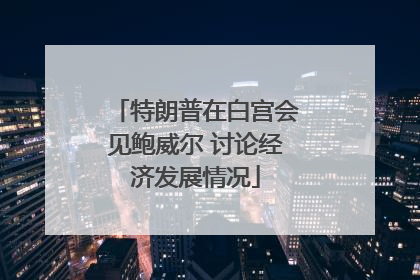 特朗普在白宫会见鲍威尔 讨论经济发展情况