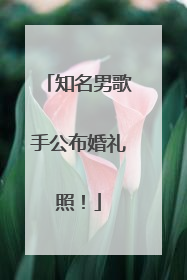 知名男歌手公布婚礼照！
