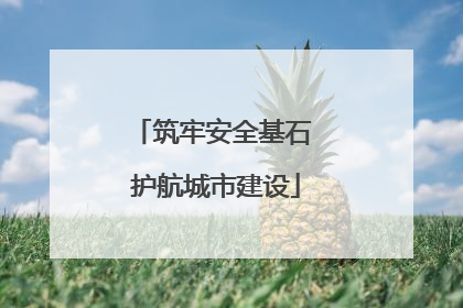 筑牢安全基石 护航城市建设