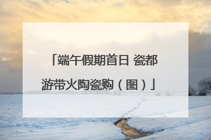 端午假期首日 瓷都游带火陶瓷购（图）