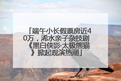 端午小长假票房近40万，浠水亲子杂技剧《黑白侠影·太极熊猫》掀起观演热潮