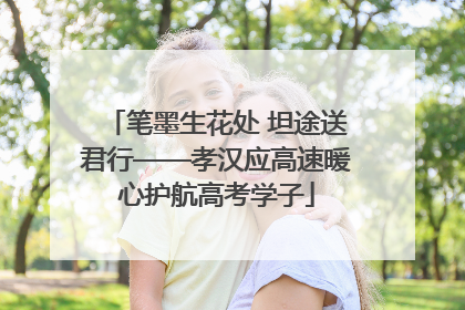 笔墨生花处 坦途送君行——孝汉应高速暖心护航高考学子