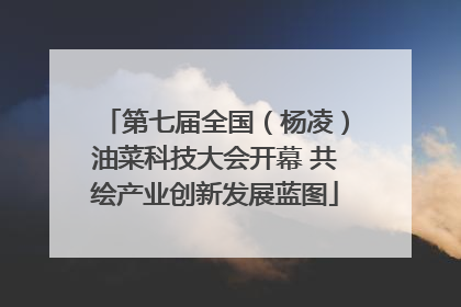 第七届全国（杨凌）油菜科技大会开幕 共绘产业创新发展蓝图