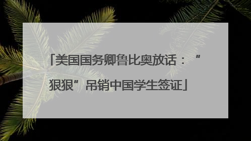 美国国务卿鲁比奥放话：“狠狠”吊销中国学生签证