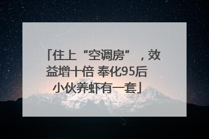 住上“空调房”，效益增十倍 奉化95后小伙养虾有一套