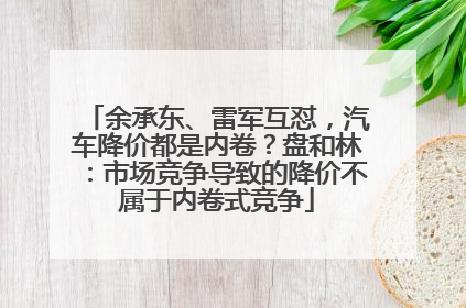 余承东、雷军互怼，汽车降价都是内卷？盘和林：市场竞争导致的降价不属于内卷式竞争