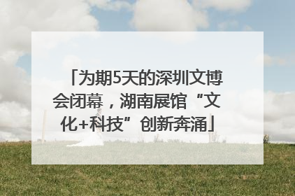 为期5天的深圳文博会闭幕，湖南展馆“文化+科技”创新奔涌