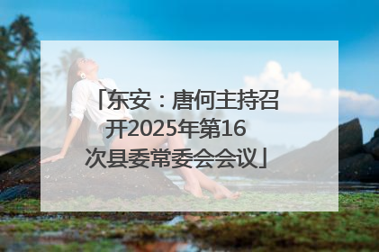 东安：唐何主持召开2025年第16次县委常委会会议