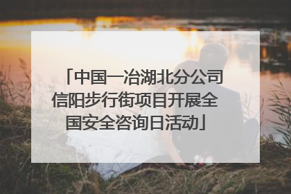 中国一冶湖北分公司信阳步行街项目开展全国安全咨询日活动