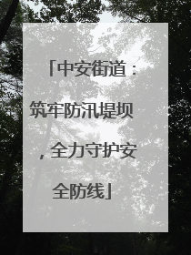 中安街道：筑牢防汛堤坝，全力守护安全防线