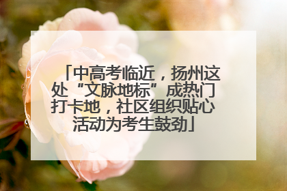 中高考临近，扬州这处“文脉地标”成热门打卡地，社区组织贴心活动为考生鼓劲