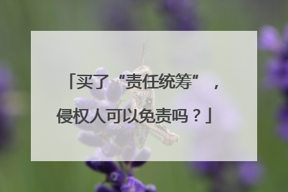 买了“责任统筹”，侵权人可以免责吗？