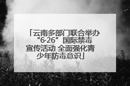 云南多部门联合举办“6·26”国际禁毒宣传活动 全面强化青少年防毒意识
