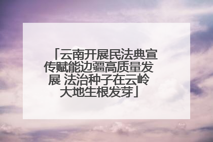 云南开展民法典宣传赋能边疆高质量发展 法治种子在云岭大地生根发芽