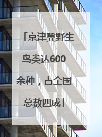 京津冀野生鸟类达600余种，占全国总数四成