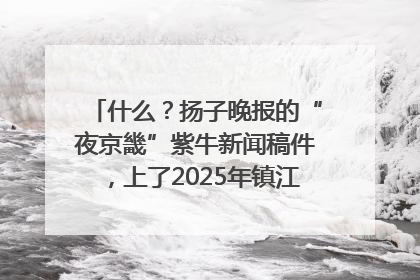 什么？扬子晚报的“夜京畿”紫牛新闻稿件，上了2025年镇江中考模拟卷！