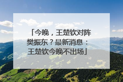 今晚，王楚钦对阵樊振东？最新消息：王楚钦今晚不出场