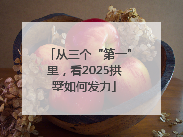 从三个“第一”里，看2025拱墅如何发力