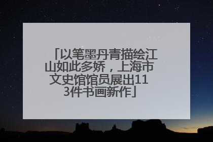以笔墨丹青描绘江山如此多娇，上海市文史馆馆员展出113件书画新作
