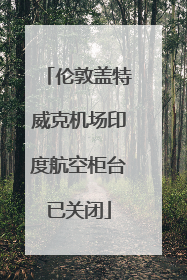 伦敦盖特威克机场印度航空柜台已关闭