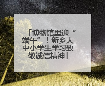 博物馆里迎“端午”！新乡大中小学生学习致敬诚信精神
