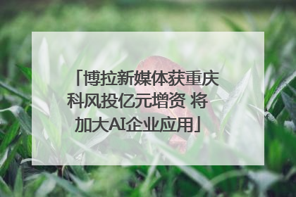 博拉新媒体获重庆科风投亿元增资 将加大AI企业应用