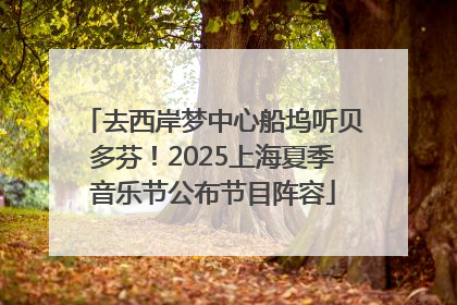 去西岸梦中心船坞听贝多芬！2025上海夏季音乐节公布节目阵容