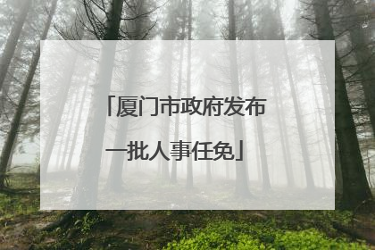厦门市政府发布一批人事任免