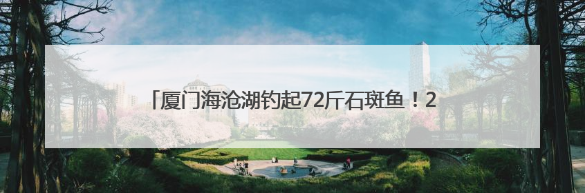 厦门海沧湖钓起72斤石斑鱼！2米深的人工湖为何有这么大的鱼？