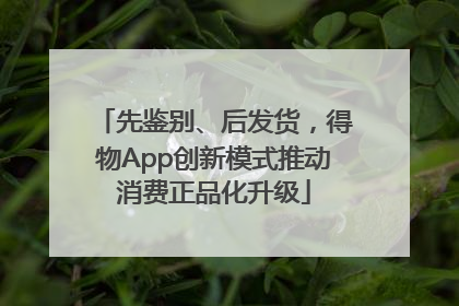 先鉴别、后发货，得物App创新模式推动消费正品化升级