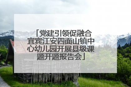 党建引领促融合 宜宾江安四面山镇中心幼儿园开展县级课题开题报告会