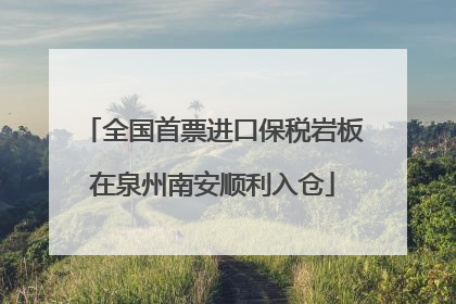 全国首票进口保税岩板在泉州南安顺利入仓