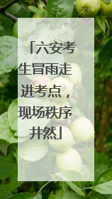 六安考生冒雨走进考点，现场秩序井然