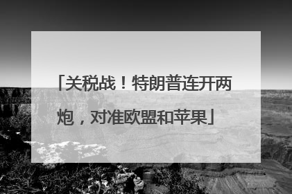 关税战！特朗普连开两炮，对准欧盟和苹果