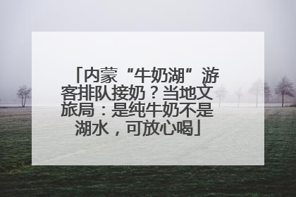 内蒙“牛奶湖”游客排队接奶？当地文旅局：是纯牛奶不是湖水，可放心喝