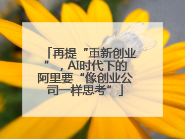 再提“重新创业”，AI时代下的阿里要“像创业公司一样思考”