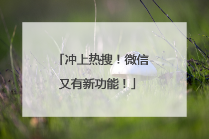 冲上热搜！微信又有新功能！